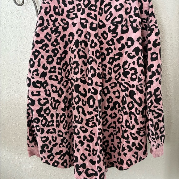 NWT Sweet 3 Boutique Leopard Corduroy Shacket - Picture 3 of 13
